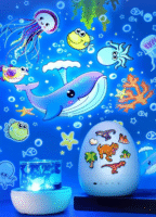 Rotate Projection Mood Night Light with Music Dinosaur Egg 21 Films USB Projector Nightlight for Kids Xmas Gifts